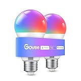 Govee Smart Glühbirne E27, WLAN LED Lampe RGBWW kompatibel mit Matter,...