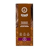 khadi GOLDBRAUN Pflanzenhaarfarbe, Haarfarbe für schillerndes Bernstein...