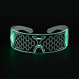 Für Cyberpunk LED-Brille für futuristische Kostümzubehör beleuchten Sie...