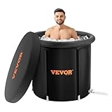 VEVOR Eisbad Eistonne Eisbadewanne 330L aufblasbare Faltbadewanne mit...