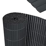 YRHome PVC Sichtschutzmatte 120x500cm Stabile W-Form Sichtschutzzaun Balkon...