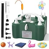 PlusFive 4-in-1 Elektrische Luftpumpe, Multifunktions Ballonpumpe...