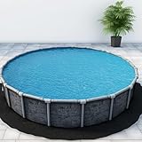 HpLive 12 Fuß Runde Pool-Bodenmatte Bodenplane Schwimmbad Liner Pad für...