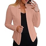 Damen Blazer Leichte Slim Fit Langarm Offene Strickjacke Jacken Casual...