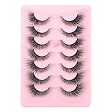 7 Paar Wimpern Lashes Fox Eye Künstliche Wimpern Katzenauge 3d Falsche...
