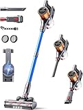 Akku Staubsauger Kabellos 550W/45000Pa/60min Laufzeit, Kabelloser...