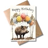 Geburtstagskarte für Förster und Jäger mit Umschlag - Glückwunschkarte...