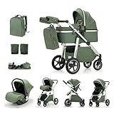 Kakbgee 3-in-1 Kinderwagen | Kombi-Kinderwagen mit Babyschale | Buggy mit...