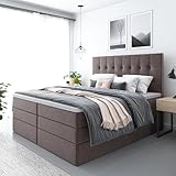 MW EURO-MEBLE Boxspringbett MERA Plus mit Bettkästen, Doppelbett, VISCO...
