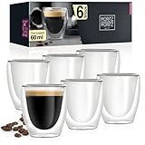 Moritz & Moritz Barista Torino 6 x 60 ml Espressogläser Doppelwandig -...