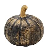 ZauberDeko Deko Kürbis Gold Braun Schwarz Keramik Herbst Erntedankfest...