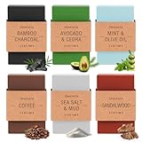 Duschseife Männer Seife Geschenkset, 6x100g Feste Seife Stück Geschenke...