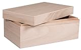 Rayher Hobby Rayher Aufbewahrungs-/Holz-Box mit Deckel, 20x12x9cm,...