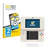 BROTECT (2 Stück Schutzfolie für Nintendo New 3DS Displayschutz Folie...
