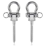 PTHDEW 2 Stück Schaukelhaken für Holzbalken, 180° Schaukelhaken...