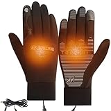 Hojalis Beheizbare Handschuhe, USB Beheizte Handschuhe Nicht-Slip,...