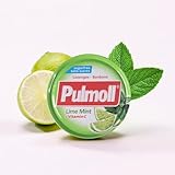 5 x 45g PULMOLL Lime + Mint + Vitamin C (Sugar Free) with Gift from Dekond
