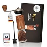 Nuvioo Kaffeemühle Manuell Holz mit stufenlos einstellbarem...