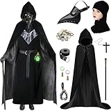 Dhnvcud Plague Doctor Maske Langnasenschnabel Set