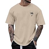 Angebot des Tages Oversized Tshirt Herren Casual Lose Rundhals Kurzarm...
