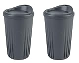 APS 67553 Mehrwegbecher Set To Go, 2 Becher + 2 Deckel, 400 ml,...