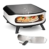 cozze® 17' Pizzaofen mit Drehstein, LED & Tür – 8.0 kW/50mbar, inkl....