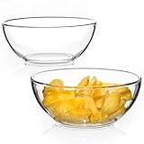 NUTRIUPS Glasschüssel Rührschüsseln Set Salatschüsseln 17,8cm, 1.1 L,...