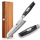 XINZUO 145 Schichten Damaststahl Santokumesser 18,7cm...