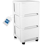 Schubladenschrank mit Rollen Rollcontainer mit 3 Schubladen Rollschrank...