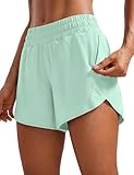 CRZ YOGA Damen Kurze Sporthose Mid Waist Laufhose Fitness Gym Kurz Hose...