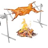 VEVOR elektrisches BBQ Drehspieß Grill Set (60 kg Tragkraft), 52 W 1445 mm...