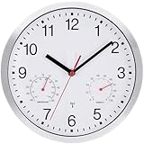 NESIFEE Funkwanduhr Geräuschlos Funkuhr Wand Wanduhr Funk Ohne...
