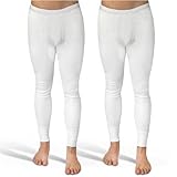 SES Lange Unterhosen Herren Doppelripp 2er Pack XL mit Eingriff & Weichbund...