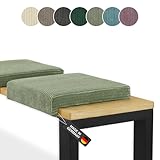 Lycce Bankauflage Klemmkissen 1 Leiste Cordstoff extra Polsterung,...