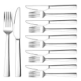 Steakbesteck, Herogo 12-teilig Edelstahl Steakbesteck Set für 6 Personen,...