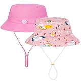 Utensilsto 2Pcs Kinder Sonnenhut,Unisex Fischerhut Sommerhut,Kinder Breiter...