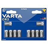 VARTA Batterien CR2 Lithium Rundzellen, 10 Stück, 3V, Spezialbatterien...