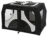 TRIXIE 39725 Mobile Kennel Vario Double, S: 91 × 60 × 61/57 cm, Black/...