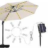 Regenschirm-Lichter, solarbetrieben, wasserdicht, für den Außenbereich,...