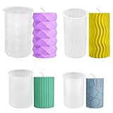 4 Stück Kerzen Silikonformen Gießformen Kerzenformen Zum Gießen, Silikon...