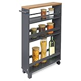 bomoe Nischenregal 15cm breit – Küchenwagen Küchenregal Schmal –...