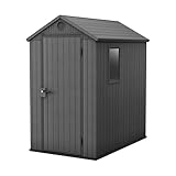 Keter Gerätehaus Darwin 4x6, Grau, Außenmaße 184,5x125,8x205cm,...
