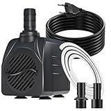 Springbrunnenpumpe 10W 600L/H Teichpumpe Mit 3m Extra-Langes Kabel Schutz...