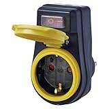 EMOS - Outdoor Steckdose mit Schalter - Schuko-Steckdose mit Kappe - 250 V,...