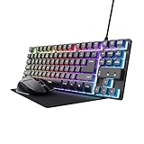 Trust GXT 1794 Set Gaming Tastatur QWERTZ DE Layout mit Funkmaus und...