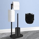 Edelstahl Klopapierhalter Stehend mit Klobürste AIQII Stand WC Garnitur...