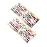 Sosoport 2 Sätze Wasserdichte Auto Warnaufkleber Diebstahl Alarm Sticker...