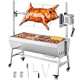 VEVOR Drehspießgrill 38 W Spanferkelgrill Lammgrill Holzkohlegrill (94 cm...