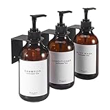 GOYISEE Shampoo- und Conditionerspender für Duschwände, 3 Kammern,...