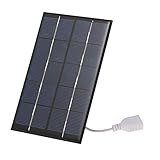 Decdeal Tragbares Solar Ladegerät 2W / 5V mit USB Anschluss...